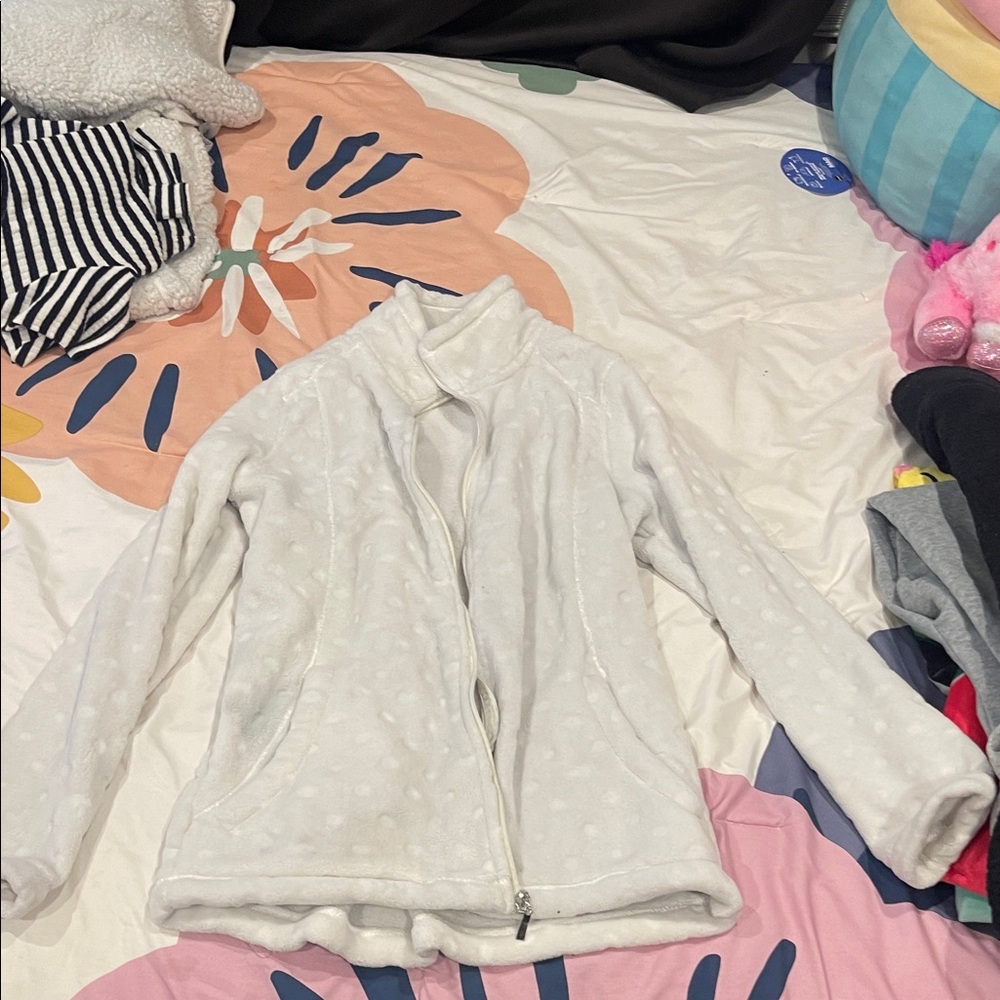 Jason Maxwell Soft White Fleece Jacket